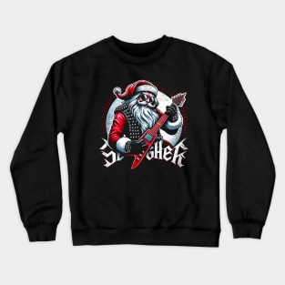 Sleigher Santa Claus Rock Christmas Crewneck Sweatshirt